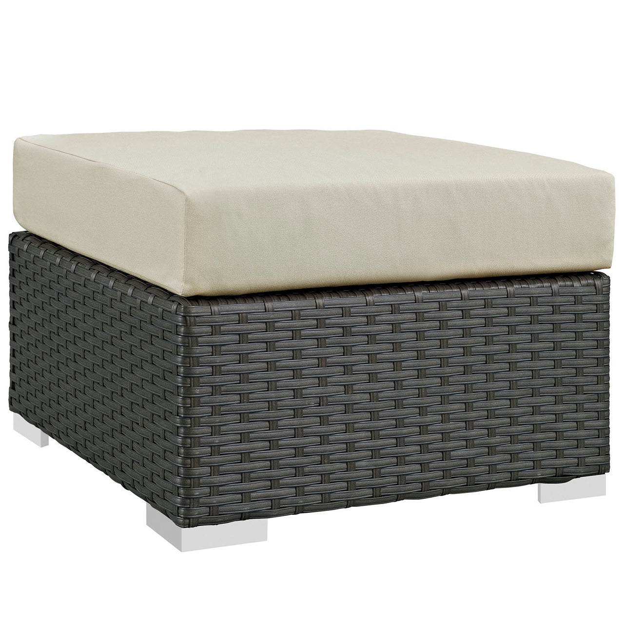 Sojourn 3 Piece Outdoor Patio Sunbrella® Sectional Set, Canvas Antique Beige
