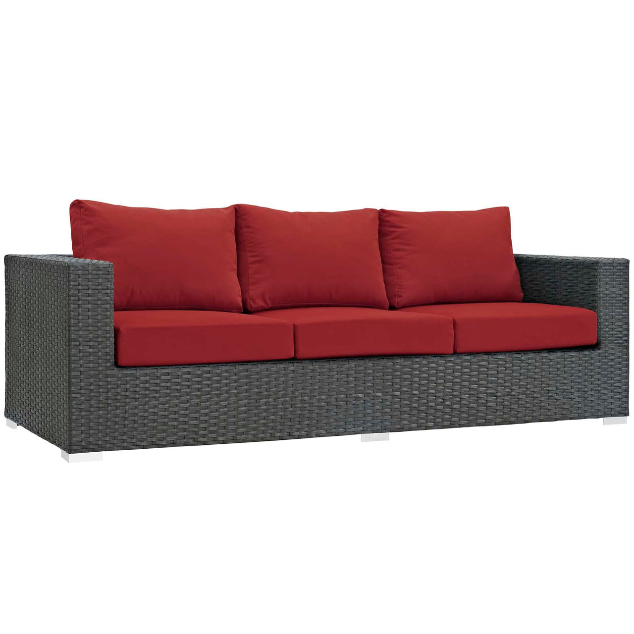 Soul Journey 3-Piece Alfresco Sunbrella® Sectional Set, Canvas Red