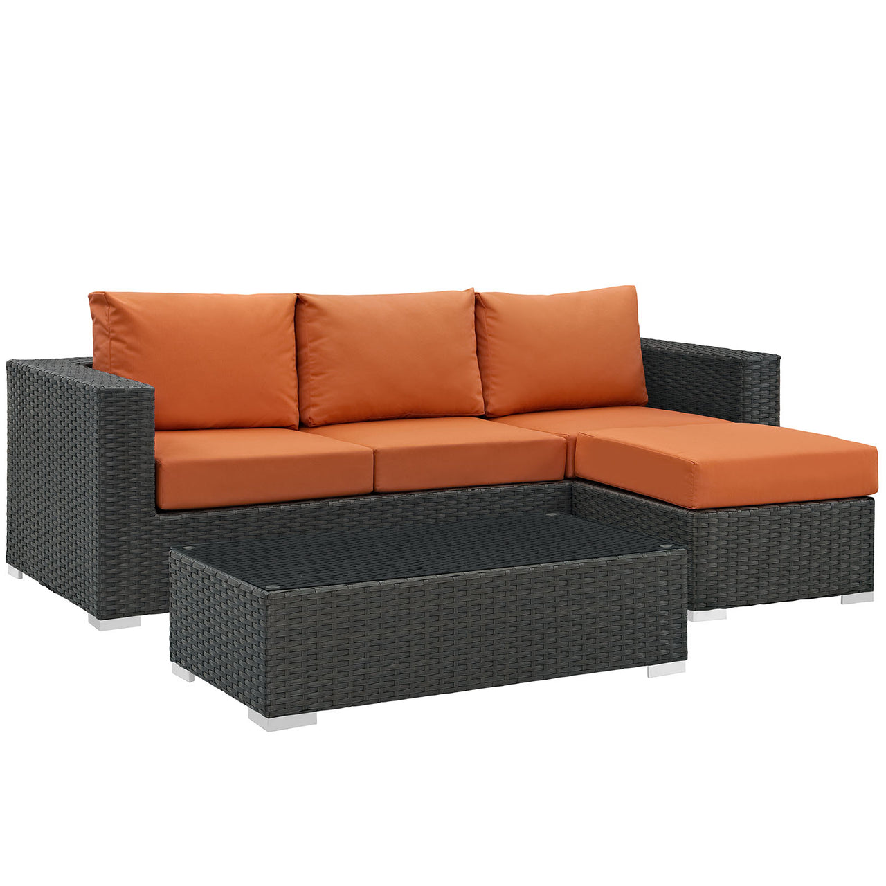 Soul Journey 3-Piece Alfresco Sunbrella® Sectional Set, Canvas Tuscan