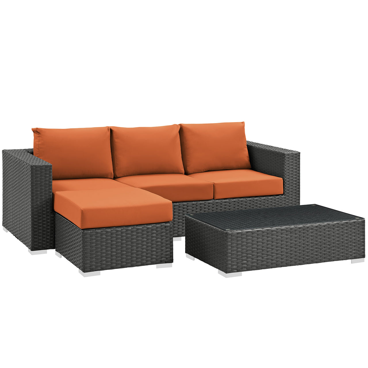 Soul Journey 3-Piece Alfresco Sunbrella® Sectional Set, Canvas Tuscan