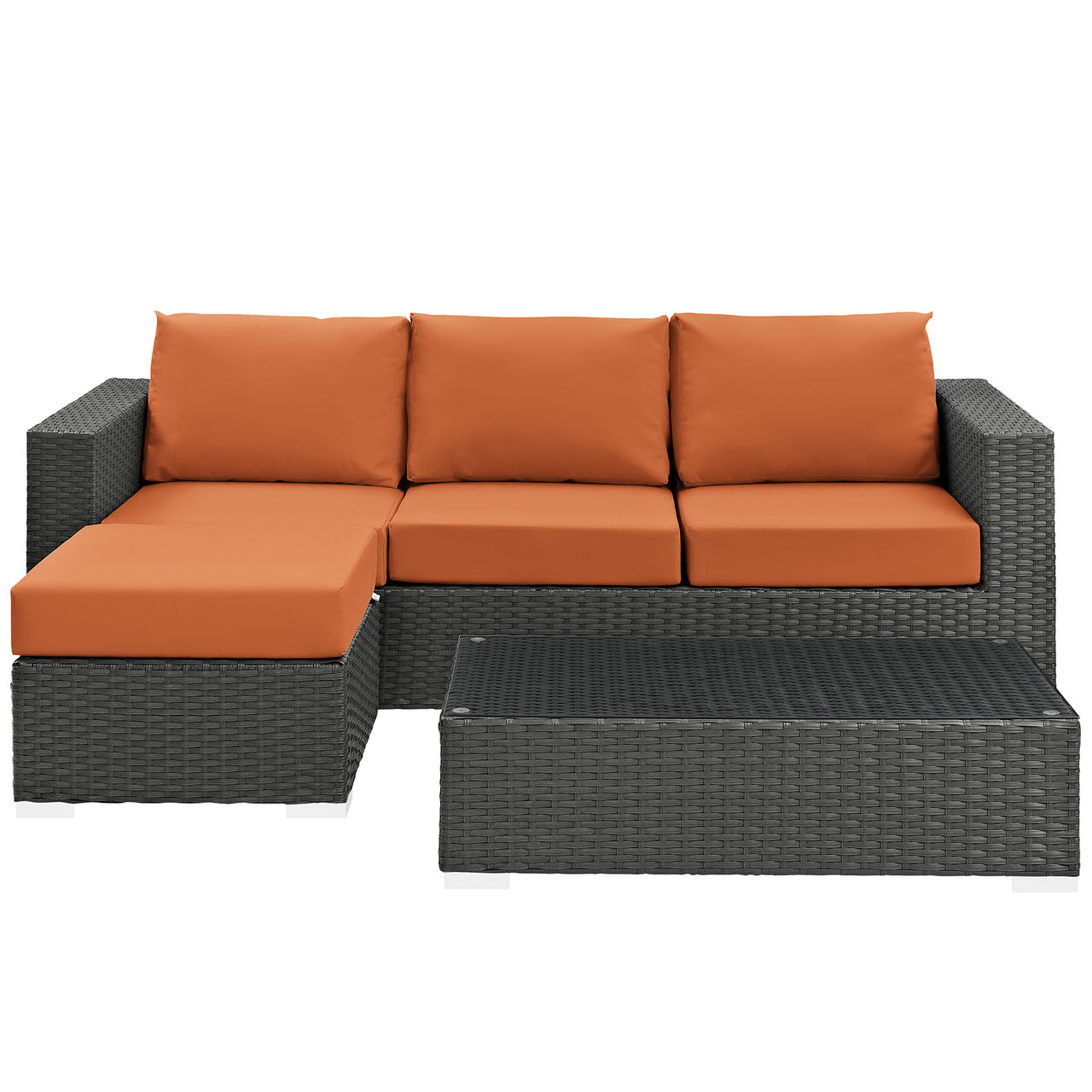 Soul Journey 3-Piece Alfresco Sunbrella® Sectional Set, Canvas Tuscan