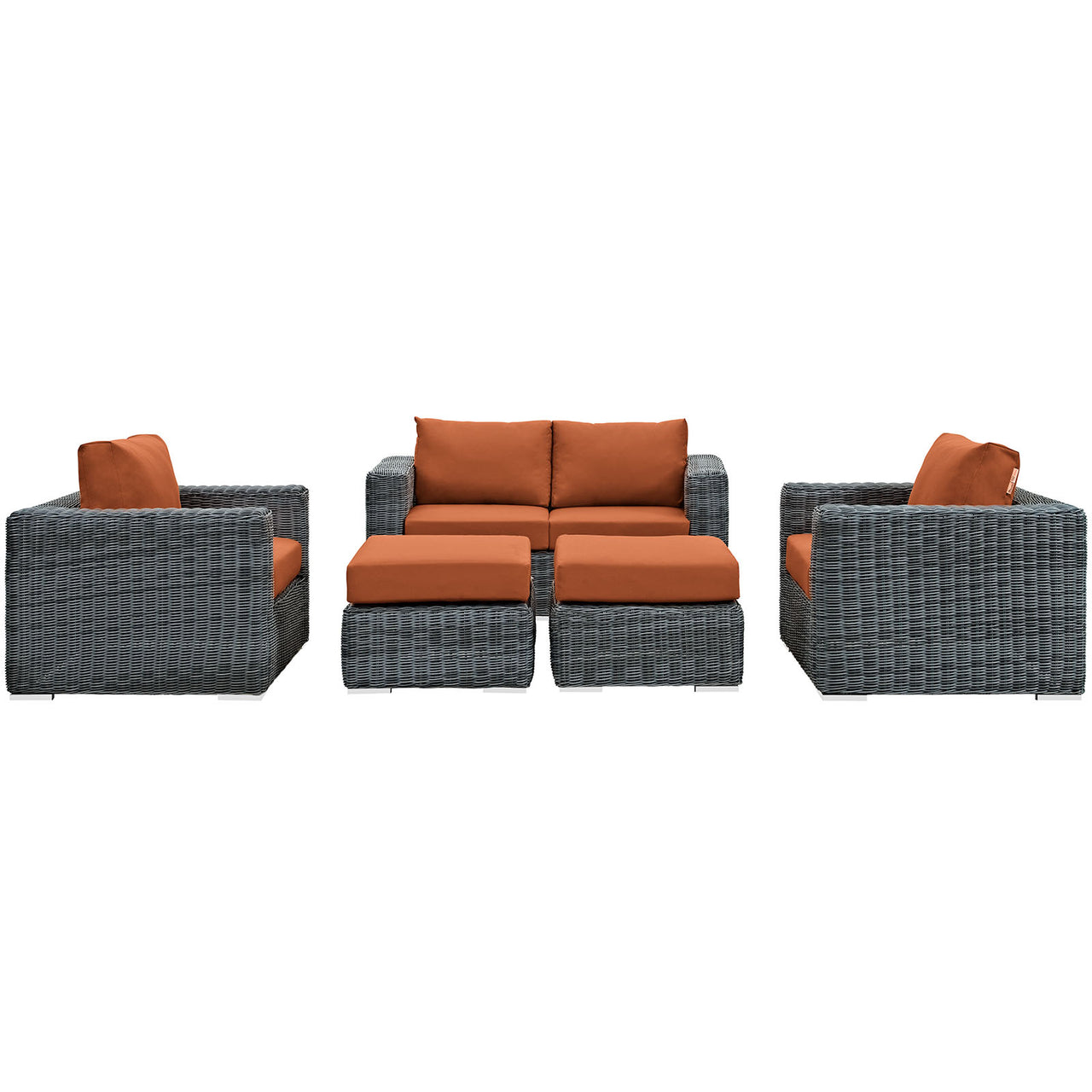 Invocation 5-Piece Alfresco Sunbrella® Sectional Set, Canvas Tuscan
