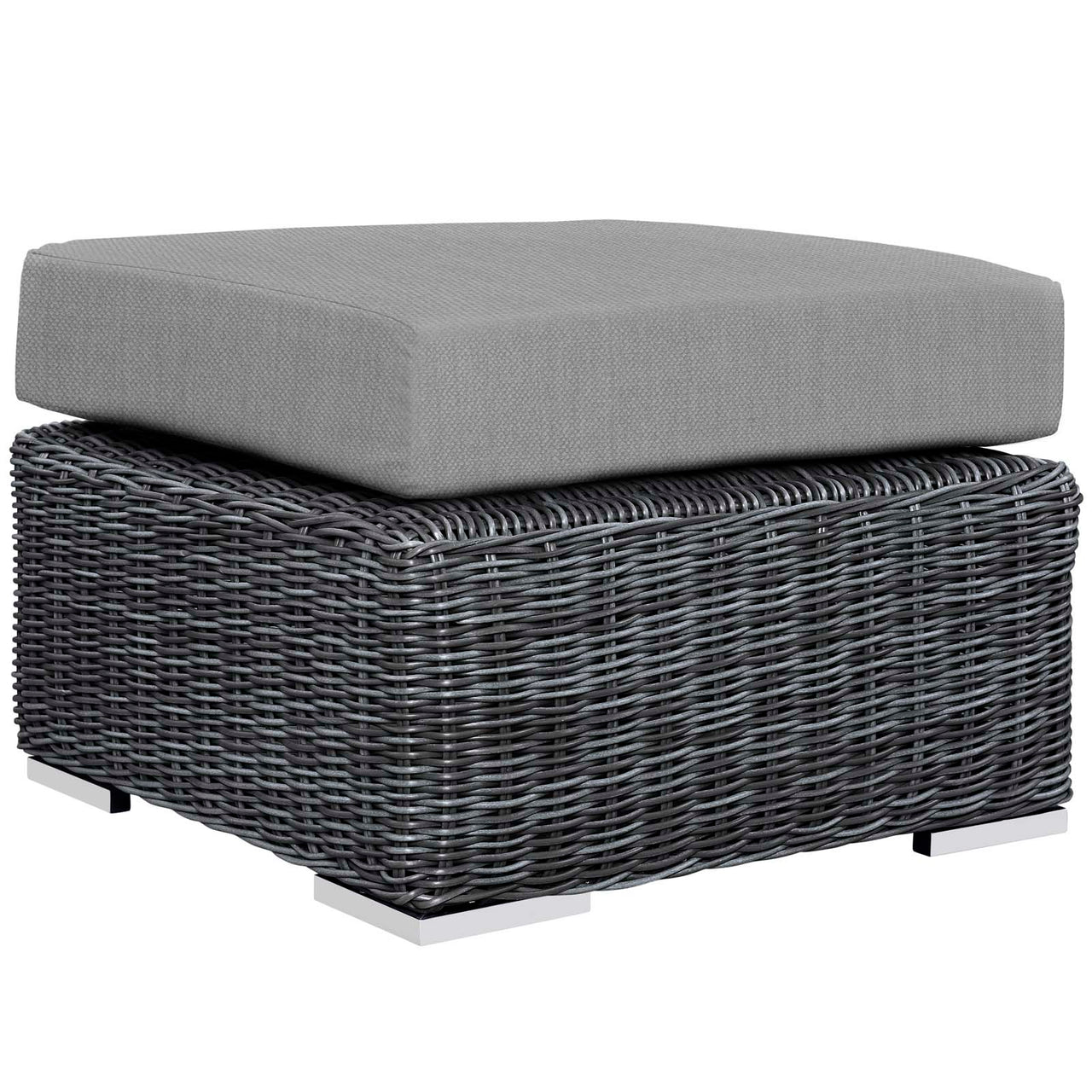 Summon 3 Piece Outdoor Patio Sunbrella® Sectional Set, Canvas Gray