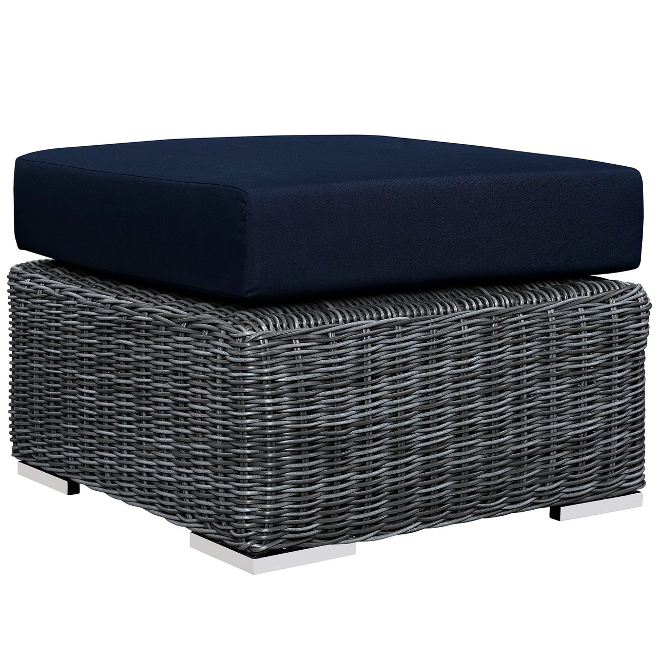 Summon 5 Piece Outdoor Patio Sunbrella® Sectional Set, Canvas Navy