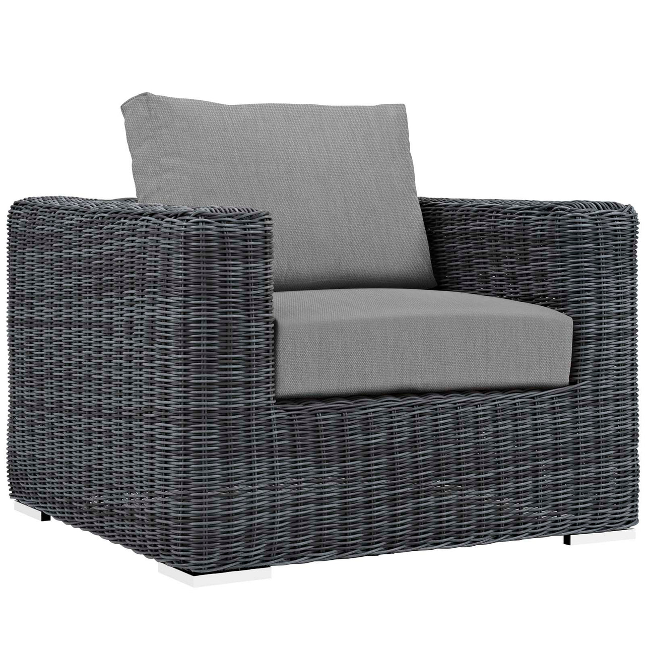 Invocation 3-Piece Alfresco Sunbrella® Sectional Set, Canvas Gray