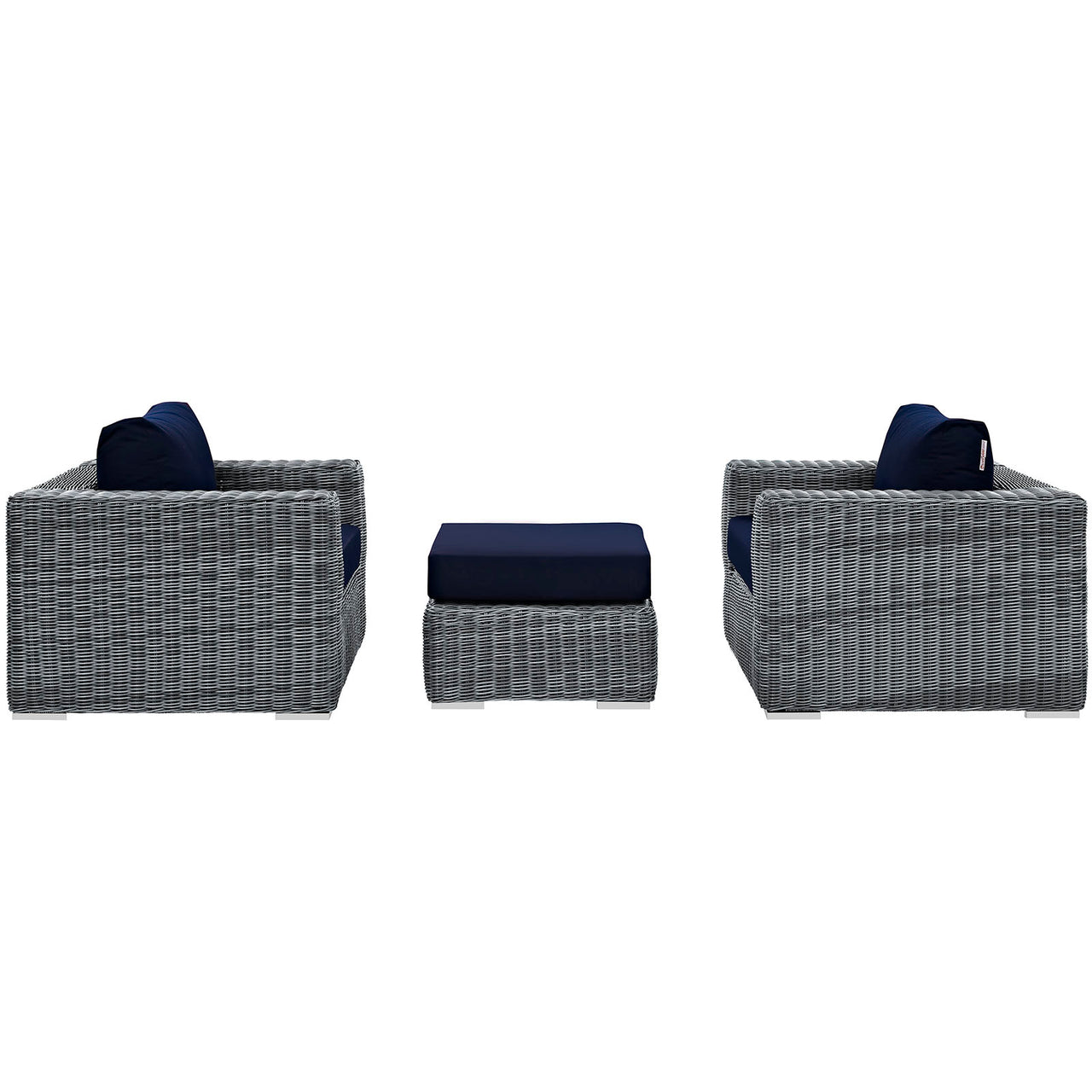 Invocation 3-Piece Alfresco Sunbrella® Sectional Set, Canvas Navy