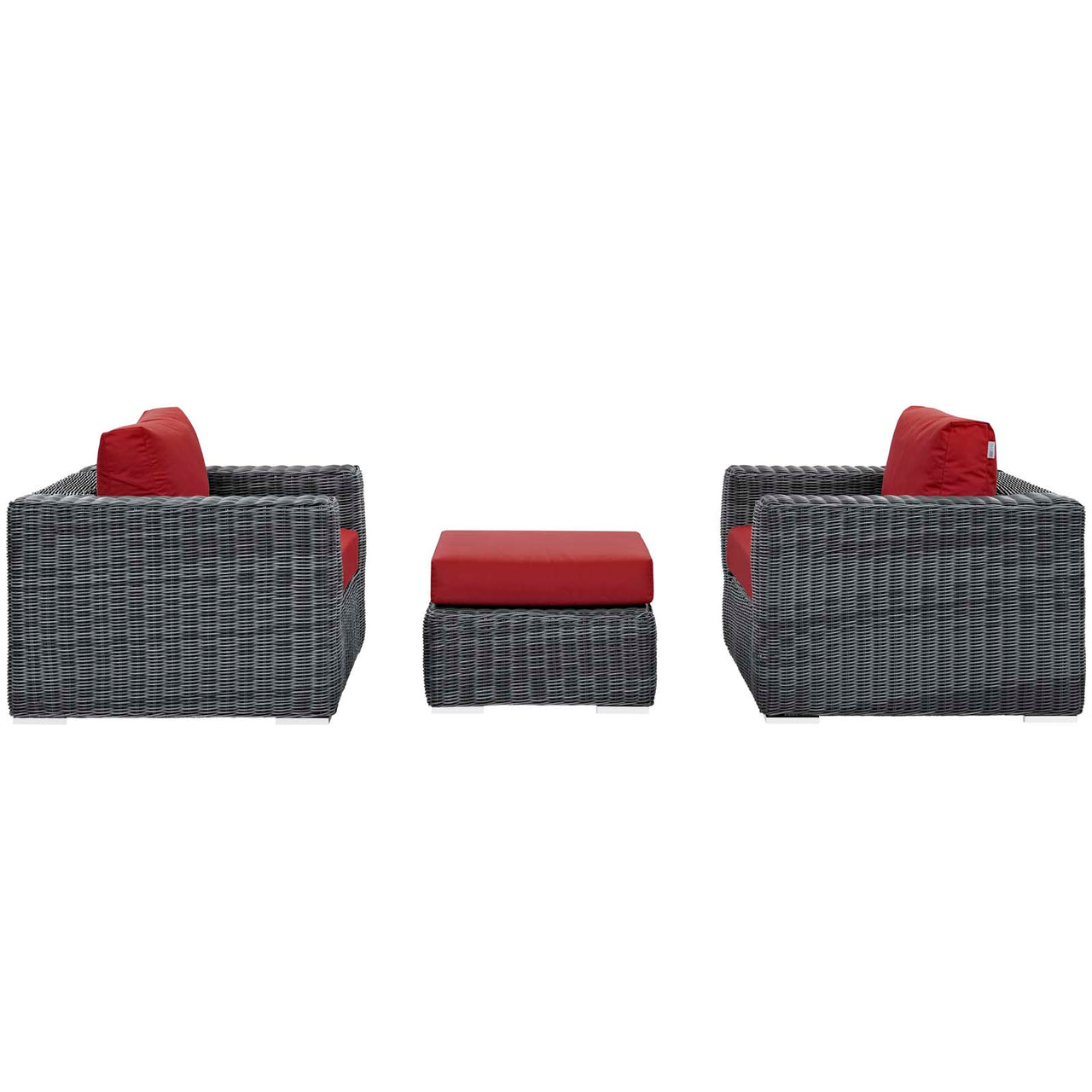 Invocation 3-Piece Alfresco Sunbrella® Sectional Set, Canvas Red