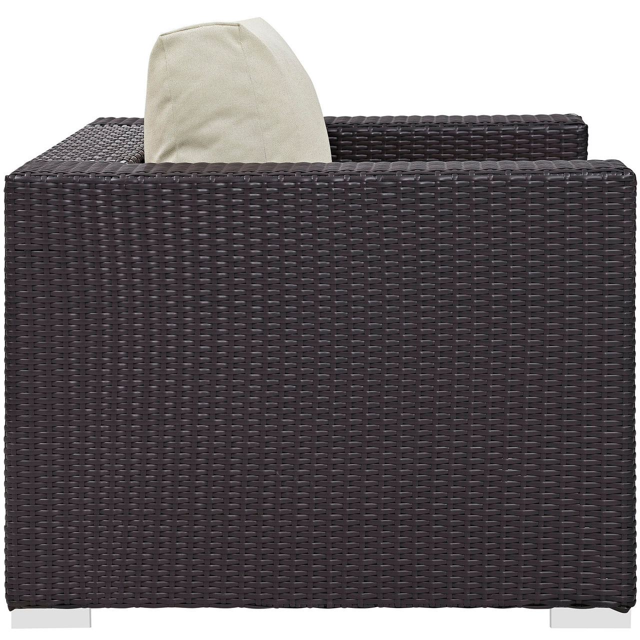 Gather 7 Piece Outdoor Patio Sectional Set, Espresso & Beige