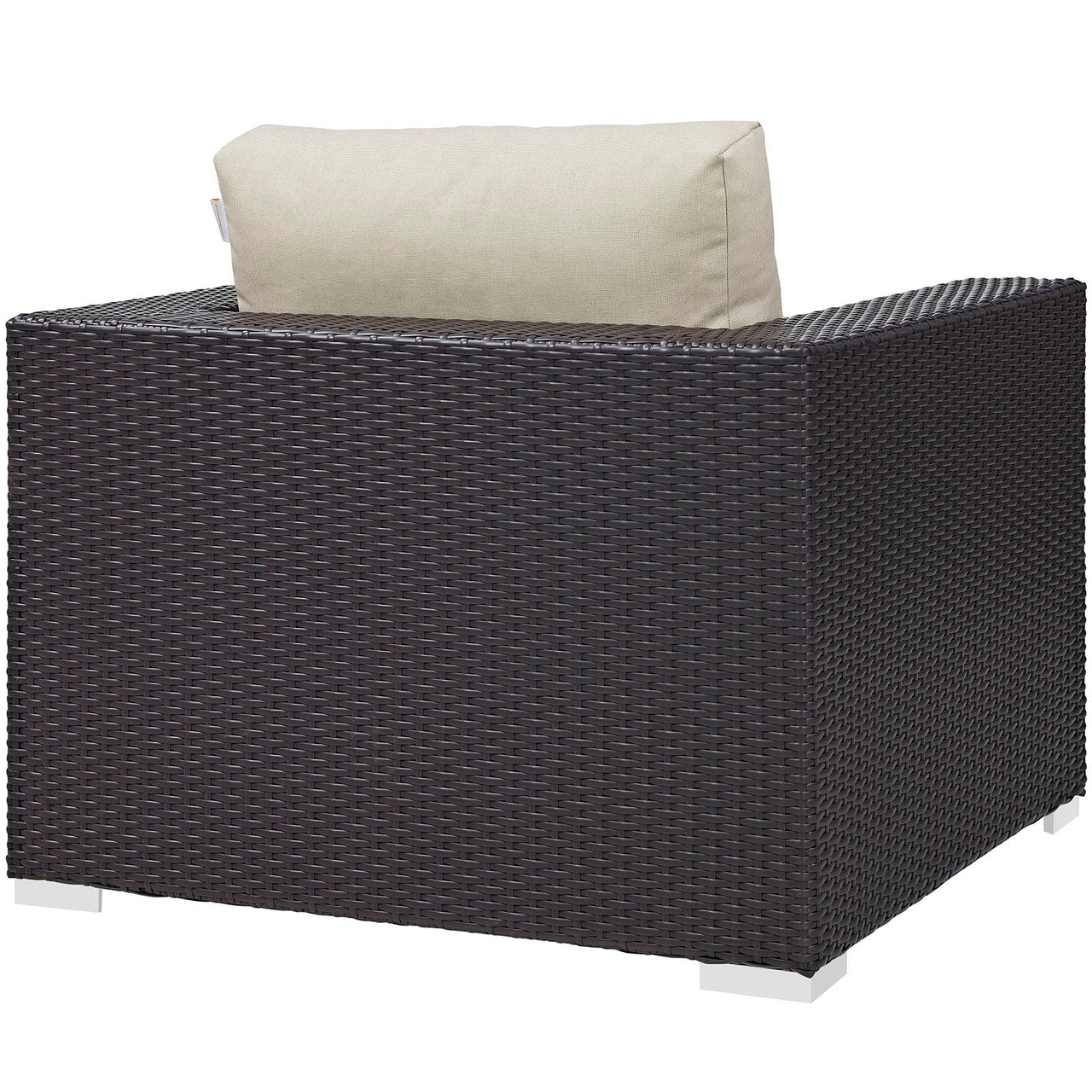 Gather 7 Piece Outdoor Patio Sectional Set, Espresso & Beige