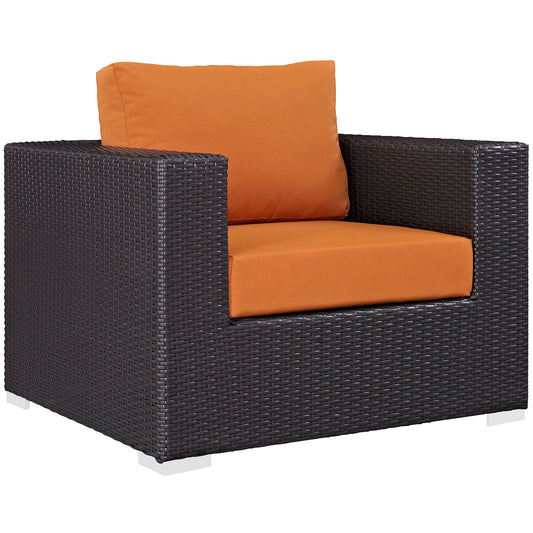 Conversation Alfresco Armchair, Espresso & Orange