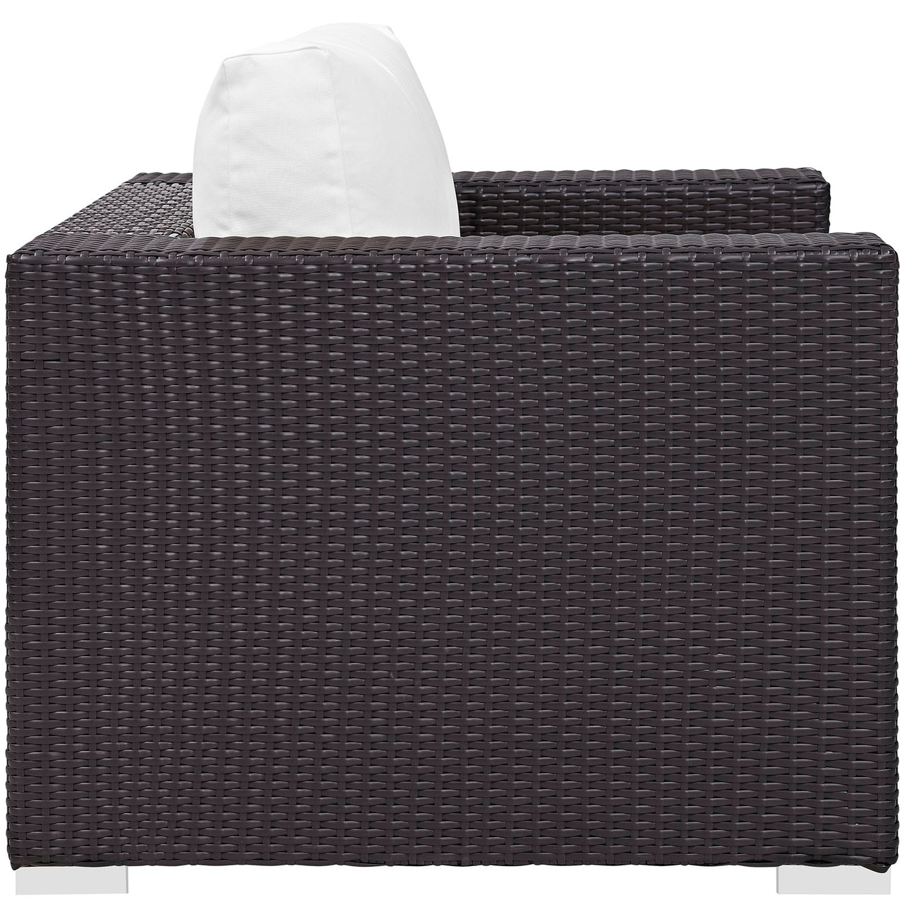 Convene Outdoor Patio Armchair, Espresso & White