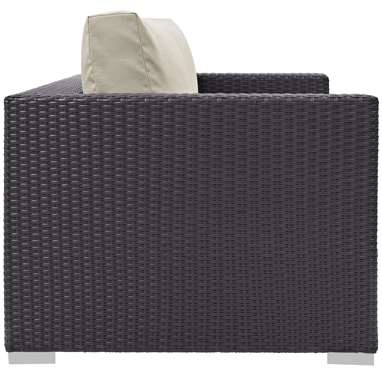 Conversation Alfresco Loveseat, Espresso & Beige