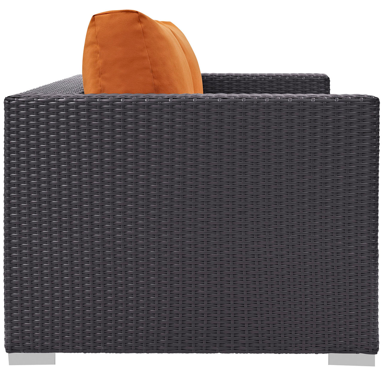 Conversation Alfresco Loveseat, Espresso & Orange