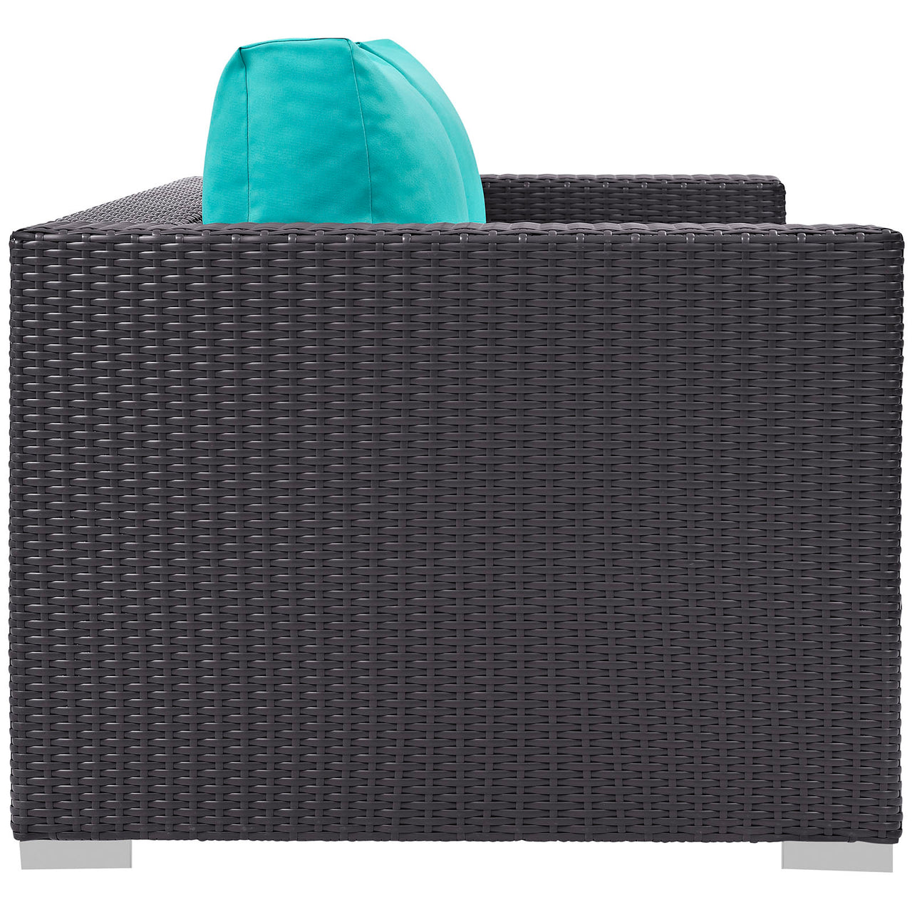 Conversation Alfresco Loveseat, Espresso & Turquoise