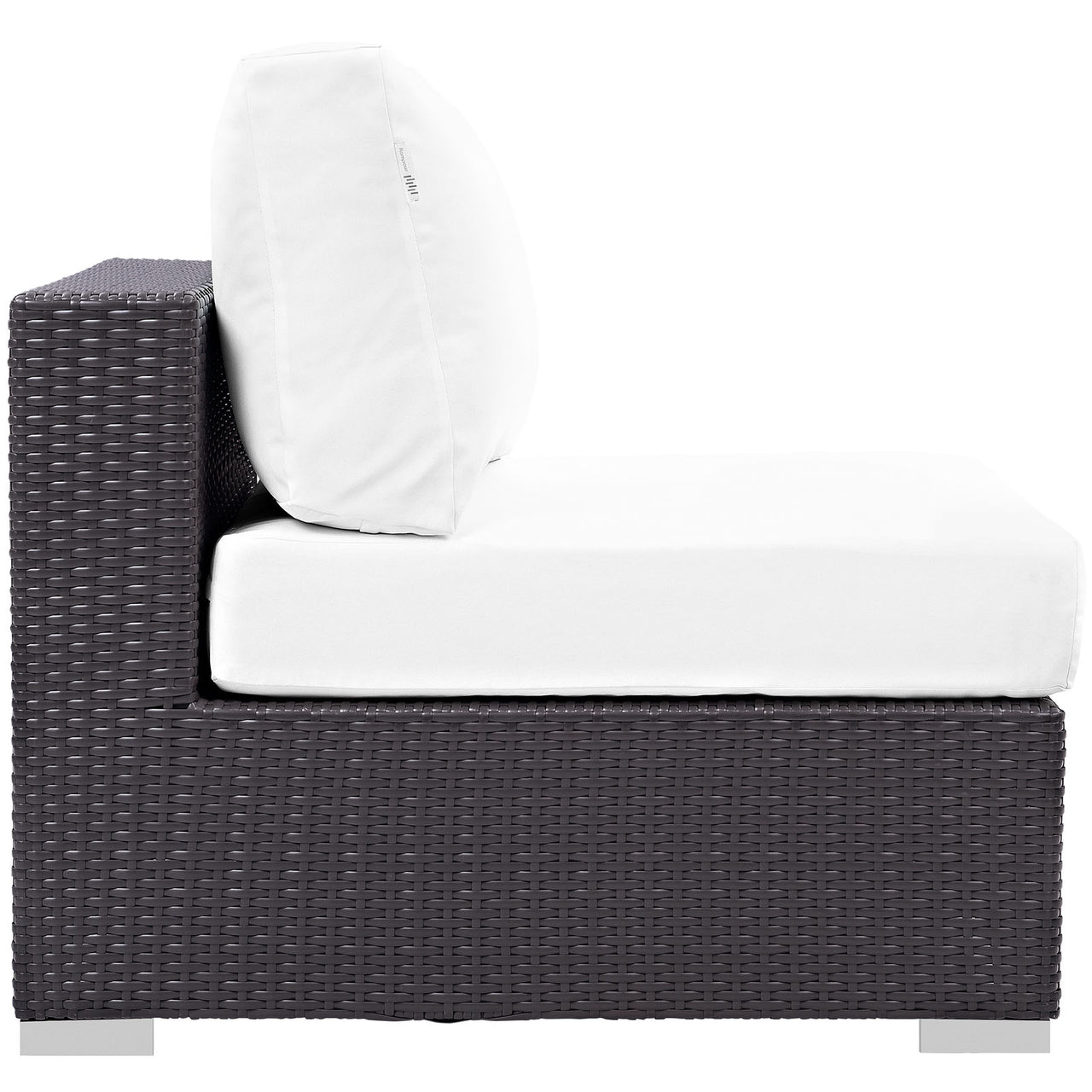 Convene 10 Piece Outdoor Patio Sectional Set, Espresso & White
