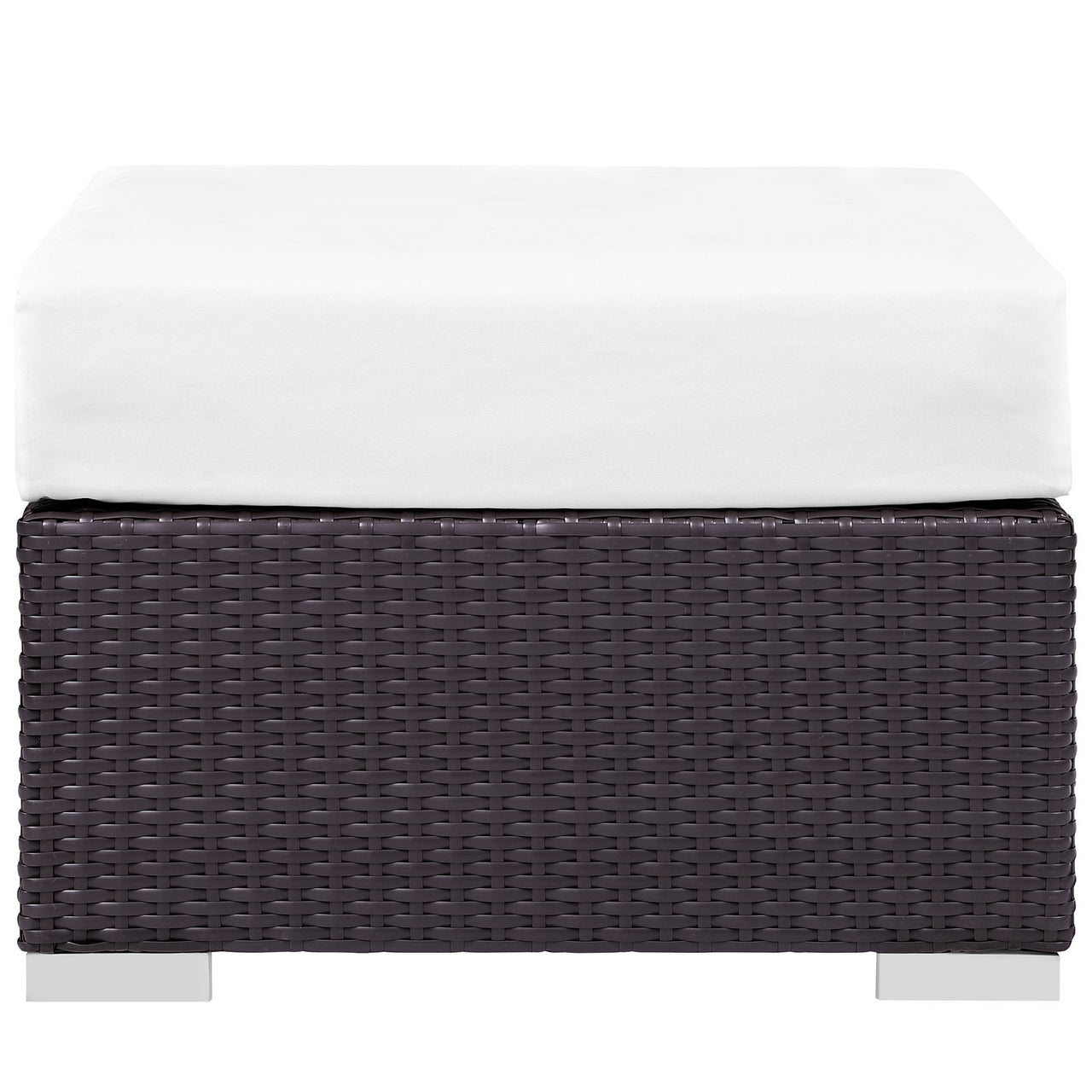 Convene 10 Piece Outdoor Patio Sectional Set, Espresso & White