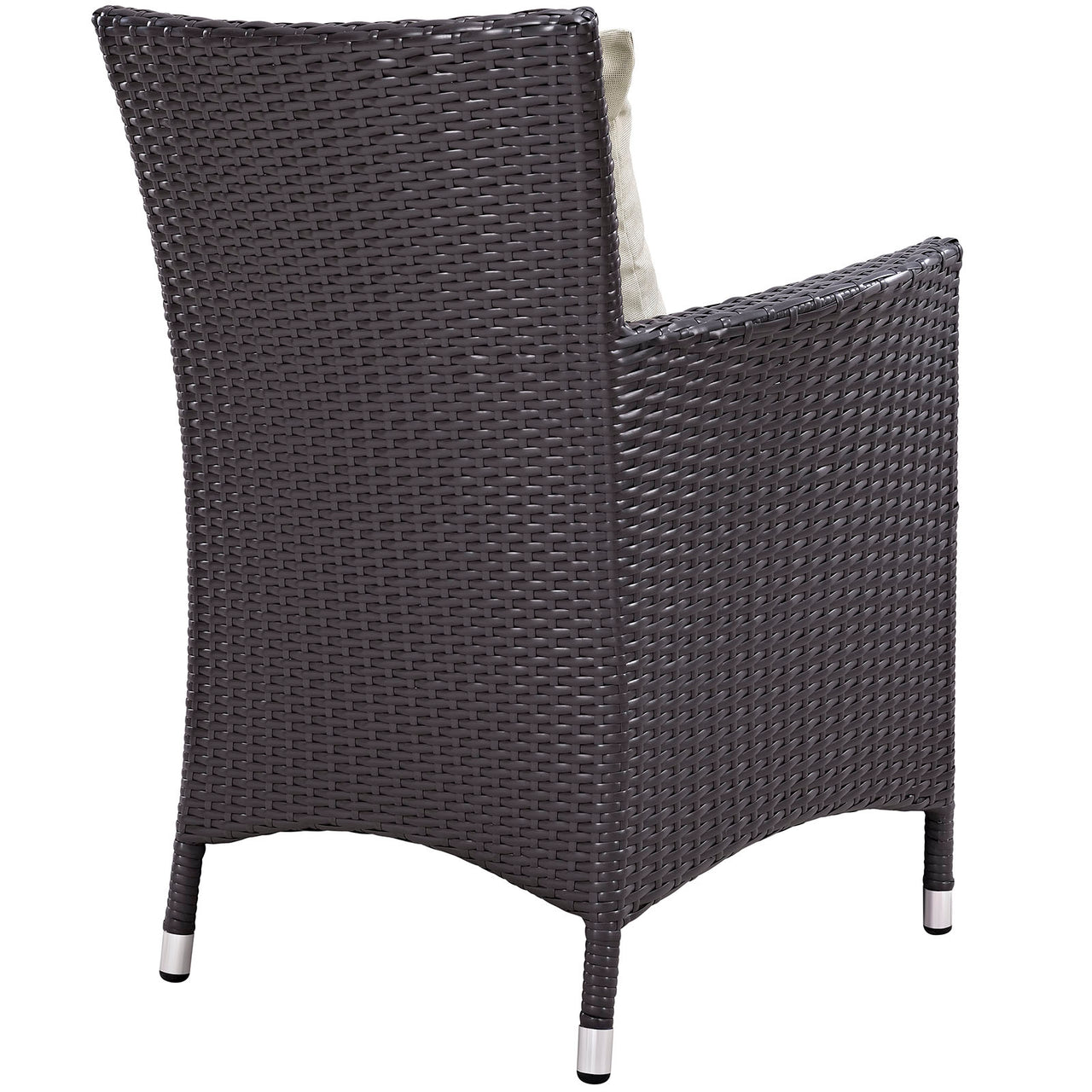 Convene Dining Outdoor Patio Armchair, Espresso & Beige