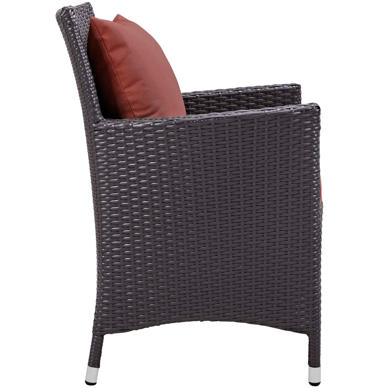 Convene Dining Outdoor Patio Armchair, Espresso & Currant