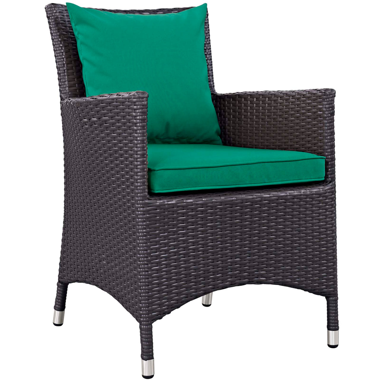 Conversation Dining Alfresco Armchair, Espresso & Green