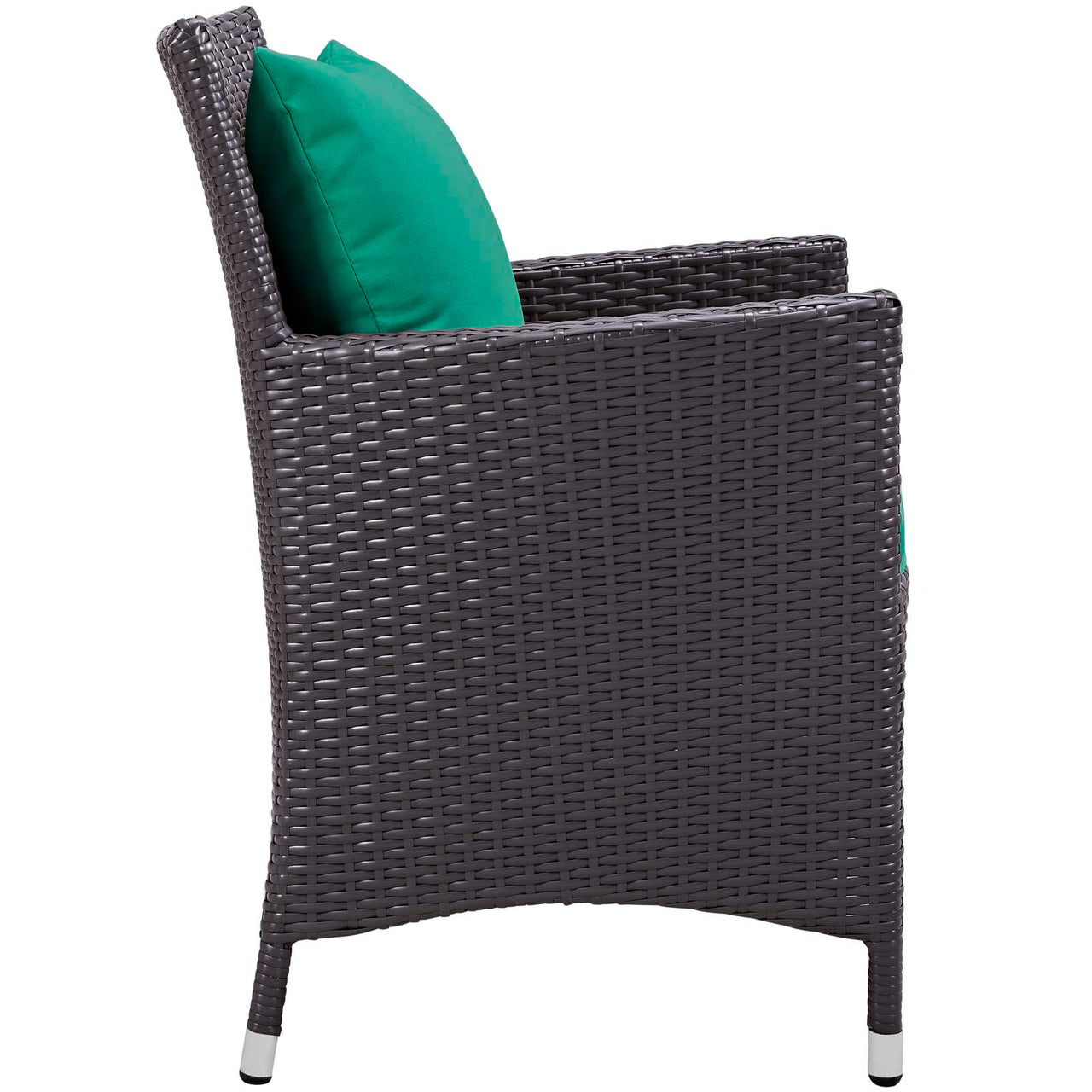 Conversation Dining Alfresco Armchair, Espresso & Green