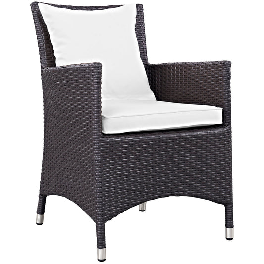 Conversation Dining Alfresco Armchair, Espresso & White