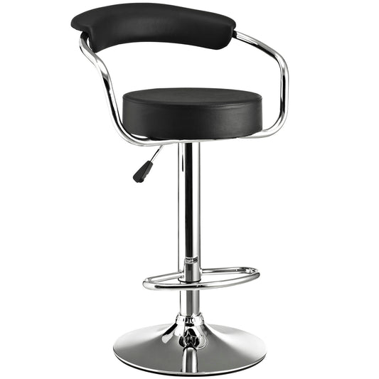 Retro Lounge Bar Stool, Black