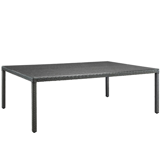 Sojourn 90" Outdoor Patio Dining Table, Chocolate