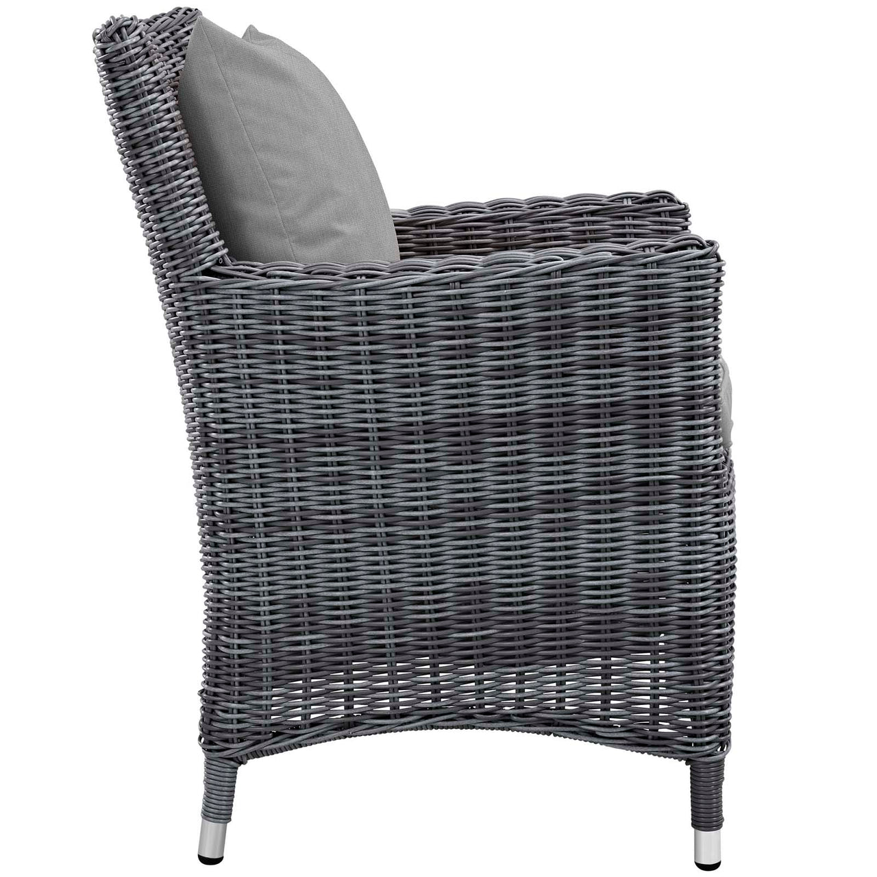 Invocation Dining Alfresco Sunbrella® Armchair, Canvas Gray