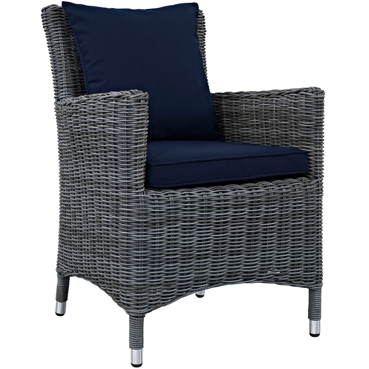 Summon Dining Outdoor Patio Sunbrella® Armchair, Canvas Navy