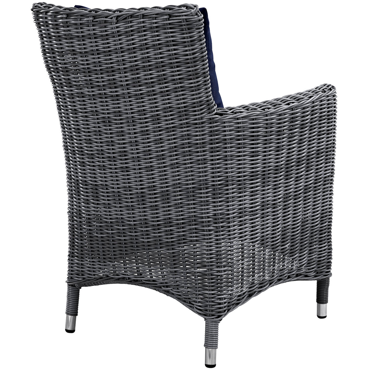 Summon Dining Outdoor Patio Sunbrella® Armchair, Canvas Navy