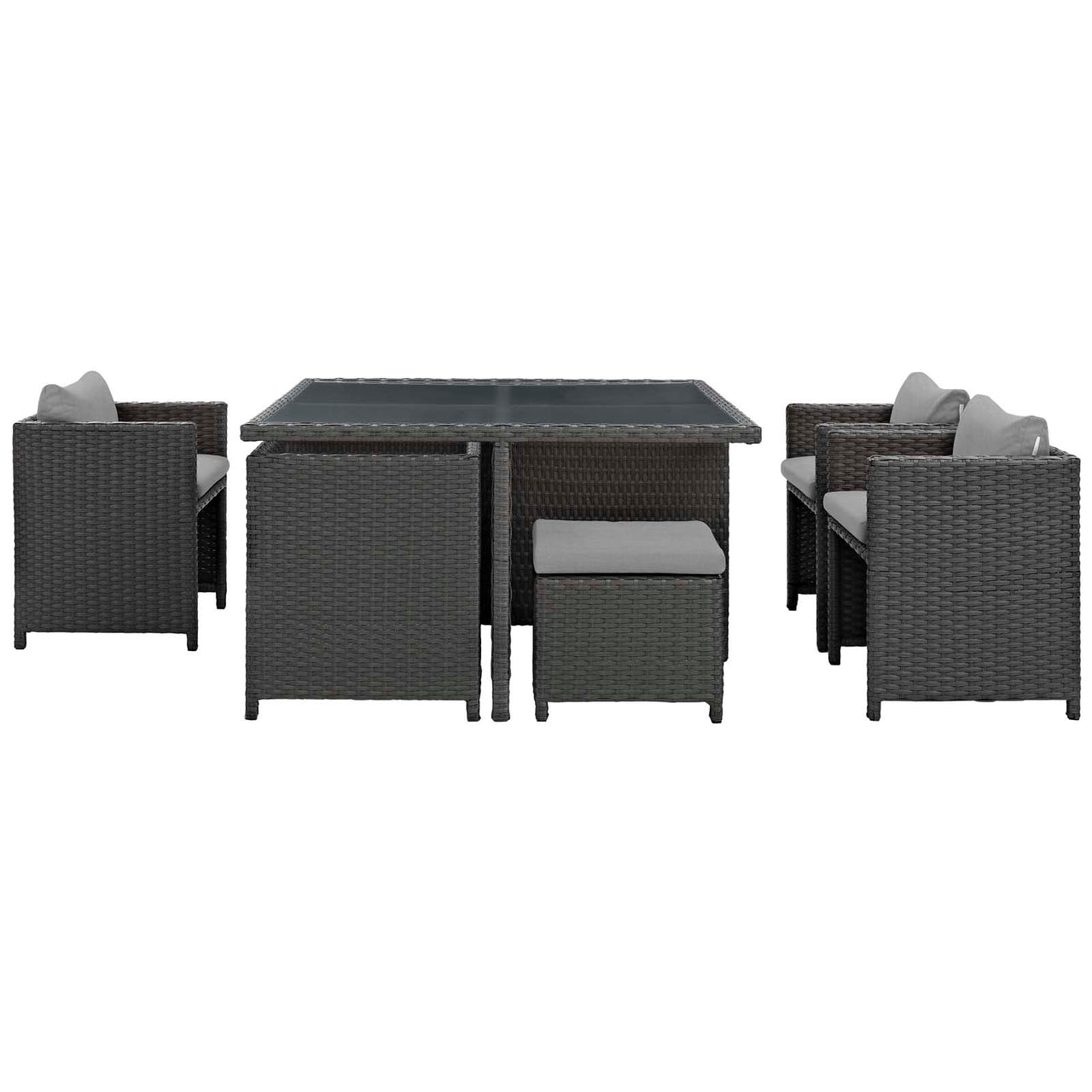 Soul Journey 9-Piece Alfresco Sunbrella® Dining Set, Canvas Gray