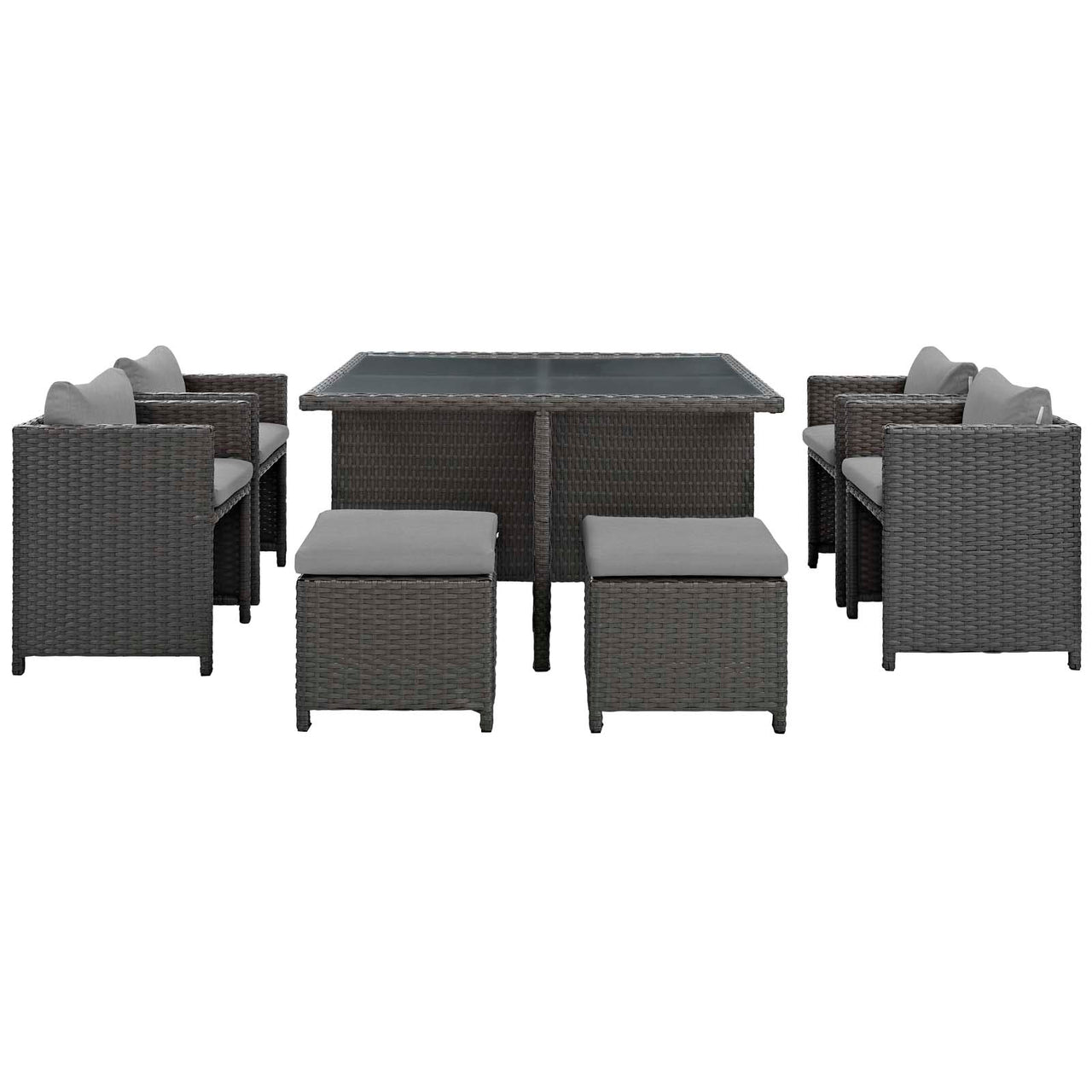 Soul Journey 9-Piece Alfresco Sunbrella® Dining Set, Canvas Gray