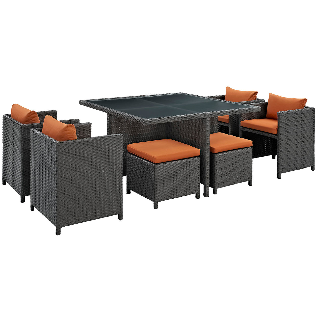 Soul Journey 9-Piece Alfresco Sunbrella® Dining Set, Canvas Tuscan