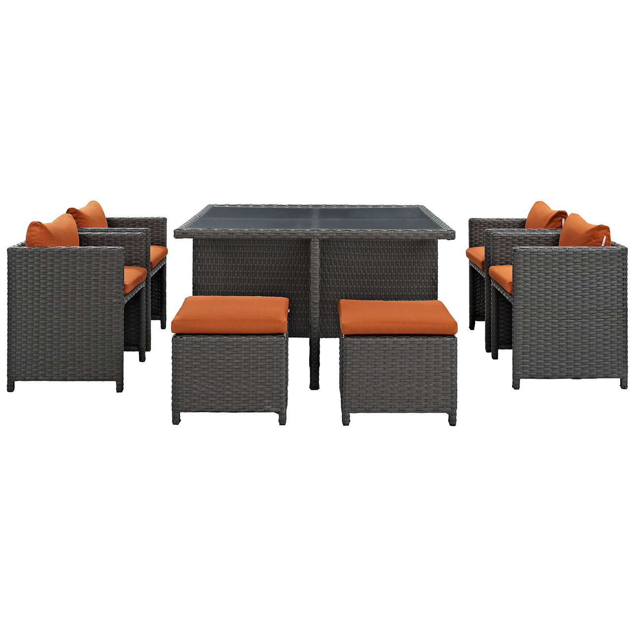 Soul Journey 9-Piece Alfresco Sunbrella® Dining Set, Canvas Tuscan