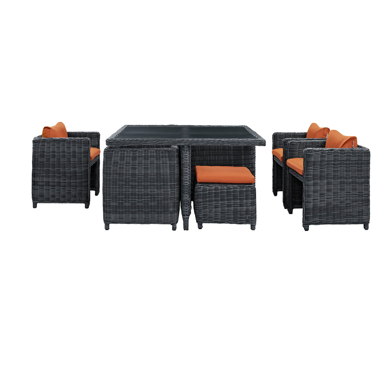 Invocation 9-Piece Alfresco Sunbrella® Dining Set, Canvas Tuscan