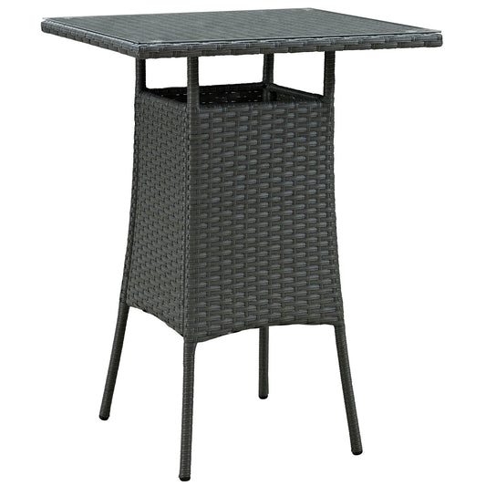 Sojourn Small Outdoor Patio Bar Table, Chocolate