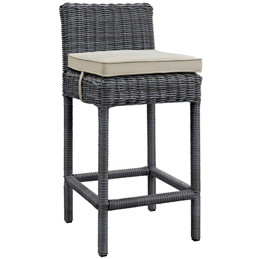 Invocation Alfresco Sunbrella® Bar Stool, Antique Canvas Beige