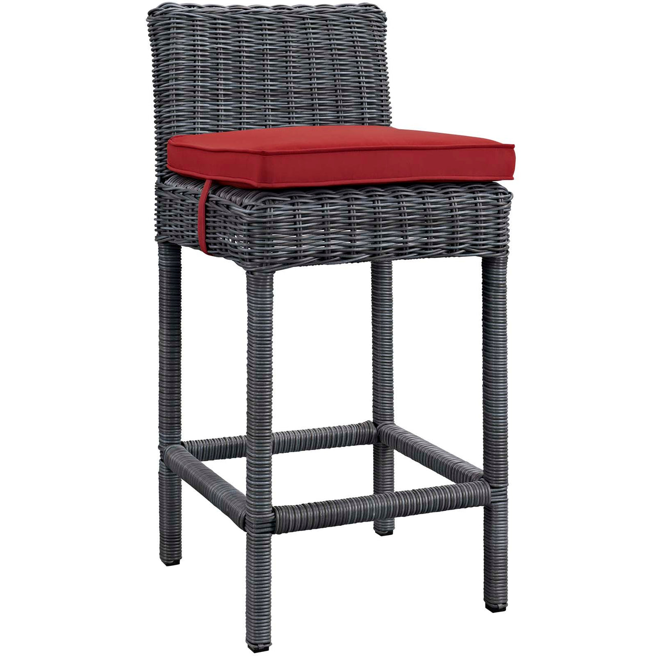 Invocation Alfresco Sunbrella® Bar Stool, Gray & Red