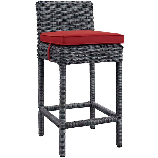 Invocation Alfresco Sunbrella® Bar Stool, Gray & Red