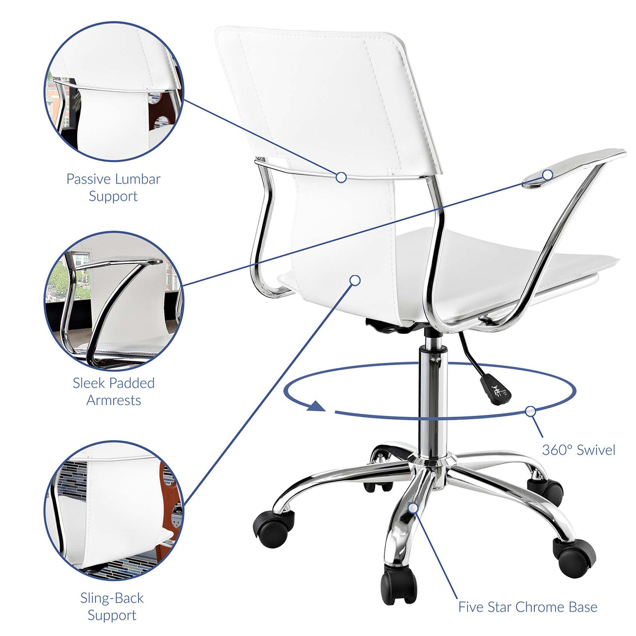 Dynamic Office Chair, White