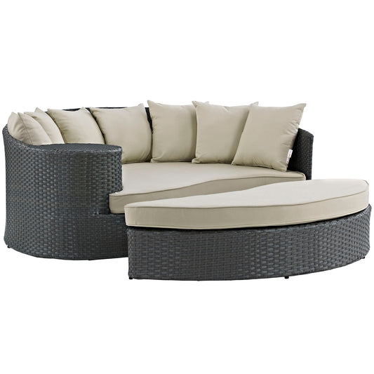 Soul Journey Alfresco Sunbrella® Daybed, Antique Canvas Beige