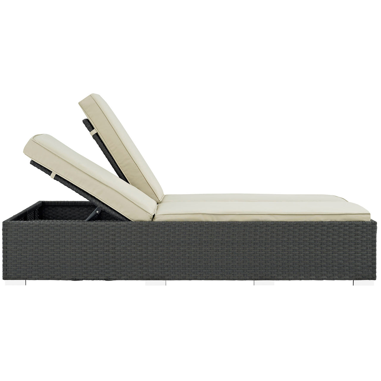 Soul Journey Alfresco Sunbrella® Double Chaise, Chocolate & Beige