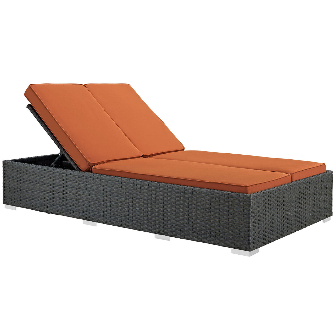 Soul Journey Alfresco Sunbrella® Double Chaise, Chocolate & Tuscan