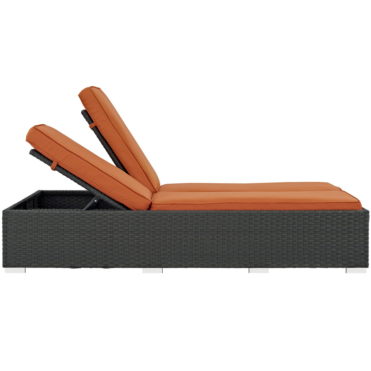 Soul Journey Alfresco Sunbrella® Double Chaise, Chocolate & Tuscan