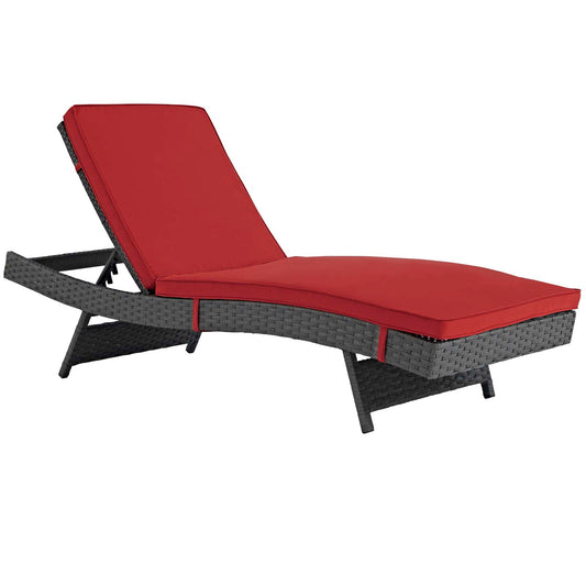 Soul Journey Alfresco Sunbrella® Chaise, Canvas Red
