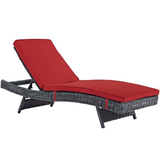 Invocation Alfresco Sunbrella® Chaise, Canvas Red