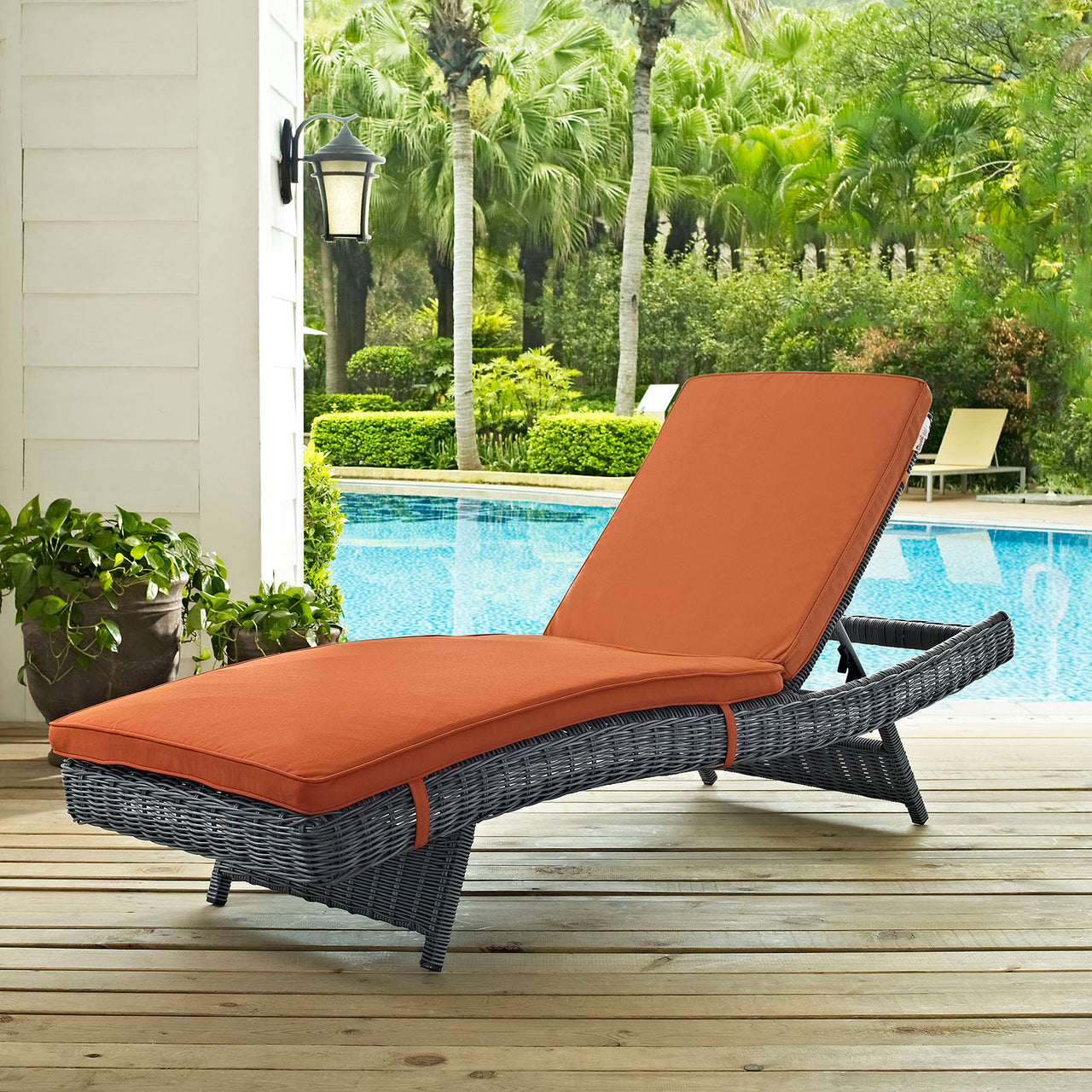 Invocation Alfresco Sunbrella® Chaise, Canvas Tuscan
