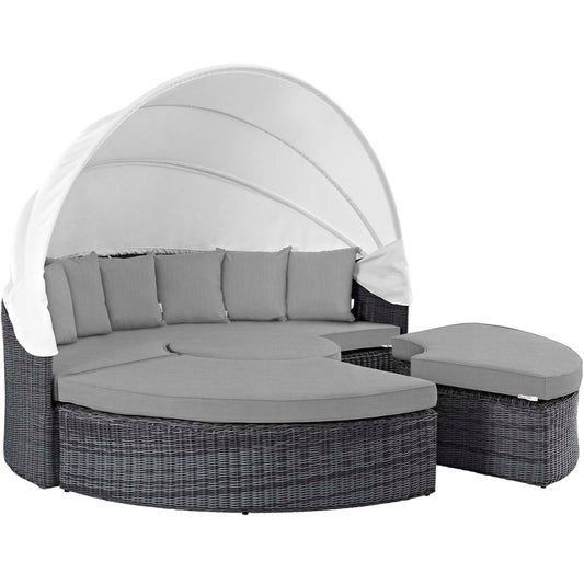 Invocation Canopy Alfresco Sunbrella® Daybed, Canvas Gray