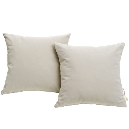 Summon 2 Piece Outdoor Patio Sunbrella® Pillow Set, Beige