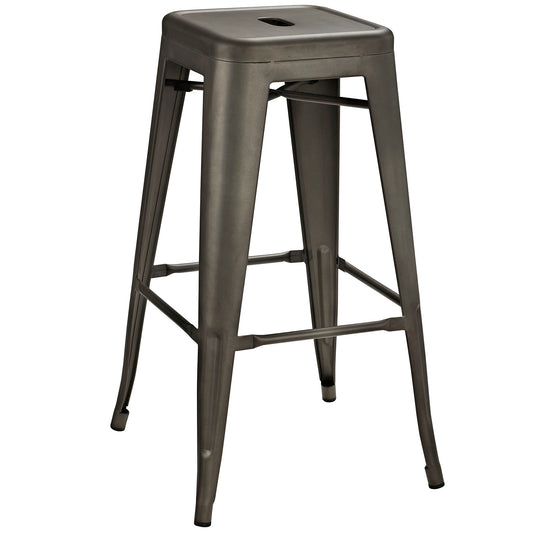 Vintage Flair Backless Bar Stool, Brown